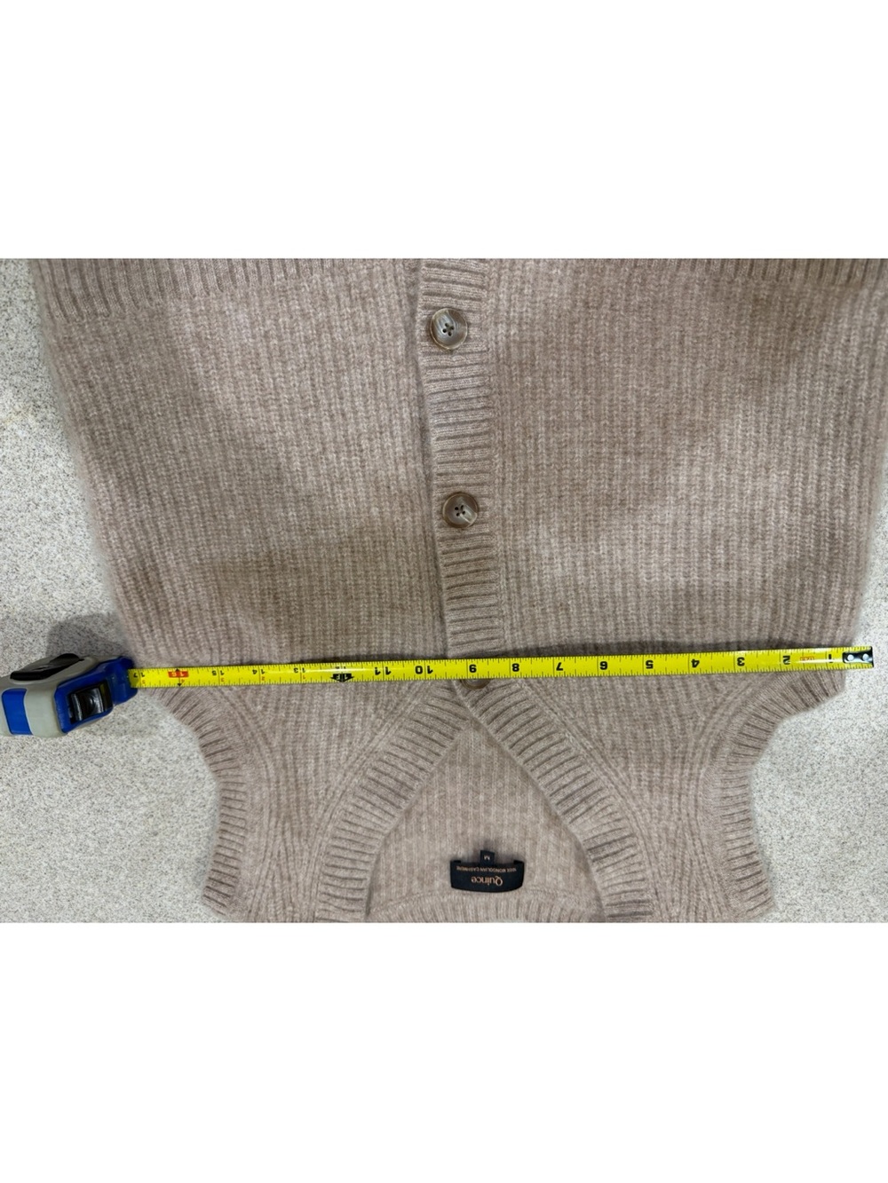 Quince Women's Cashmere Button Vest - Beige/Tan - Picture 7 of 7